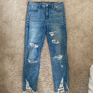 American Eagle Super Hi-rise Jegging Crop jeans